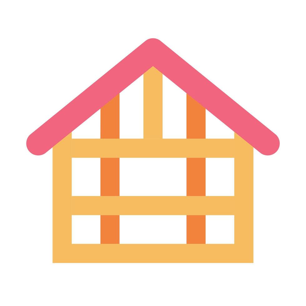 structure flat color icon vector