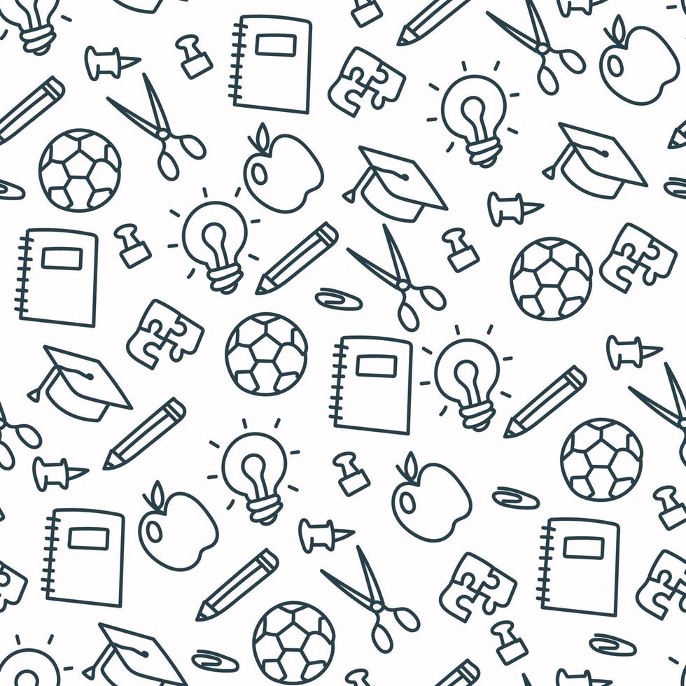 Blue and White School Pattern vector