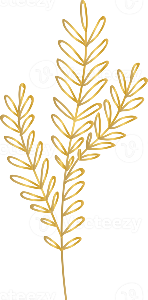 Free hoja de flor dorada 11674991 PNG with Transparent Background