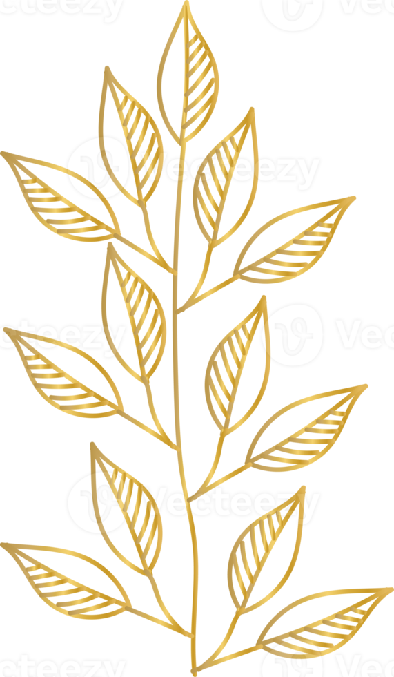 Golden Flower Leaf png