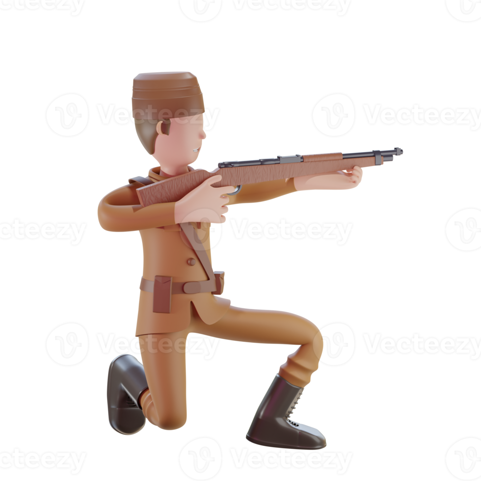3d army character aim png