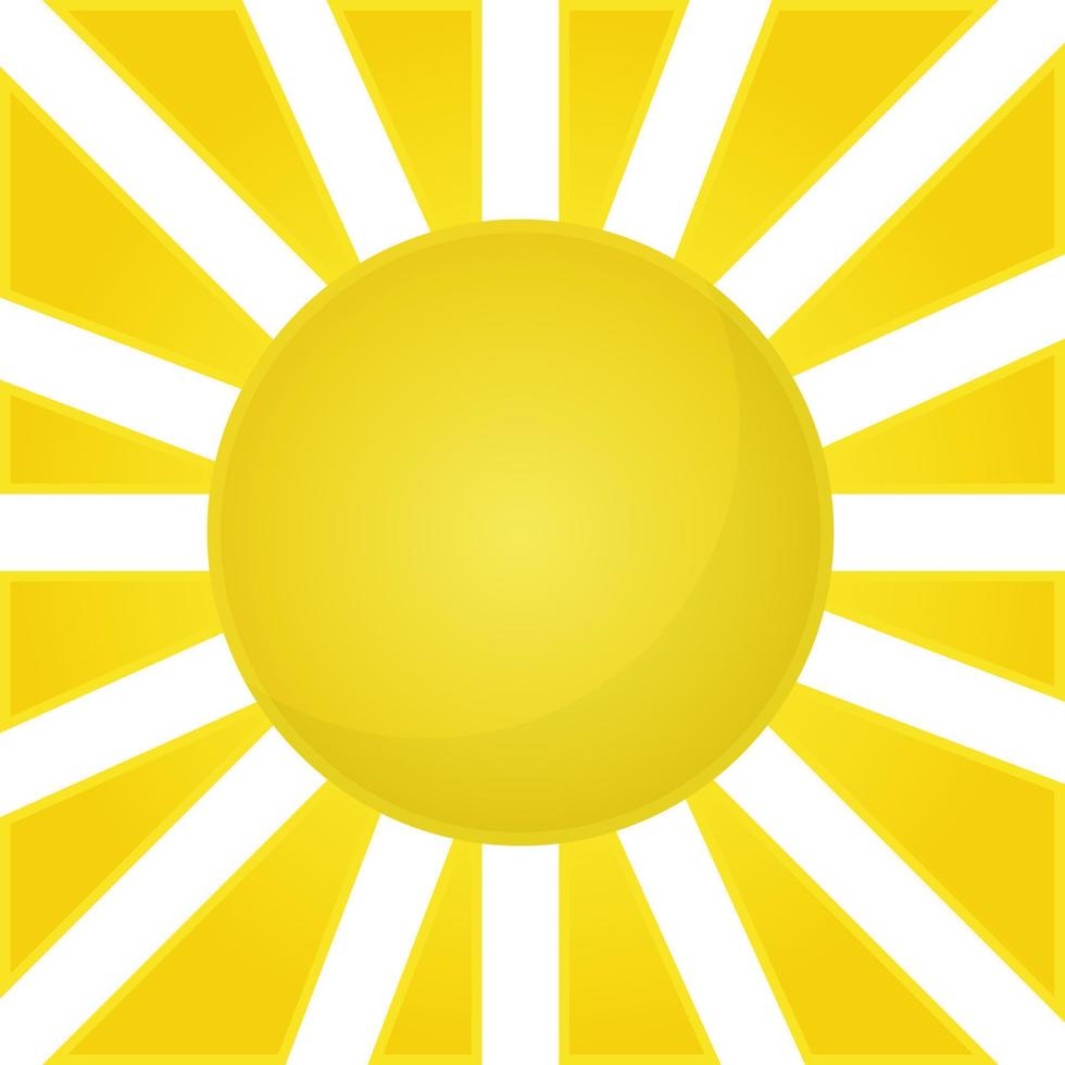 Sun Vector isolated summer icon design. Abstract Vector yellow sun symbol