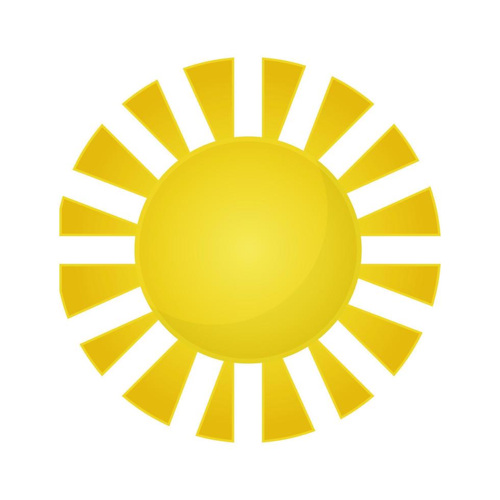 Sun Vector isolated summer icon design. Abstract Vector yellow sun symbol
