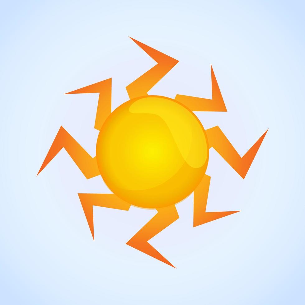 Sun Vector isolated summer icon design. Abstract Vector yellow sun symbol