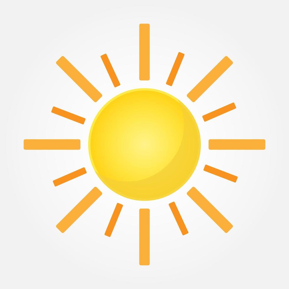 Sun Vector isolated summer icon design. Abstract Vector yellow sun symbol