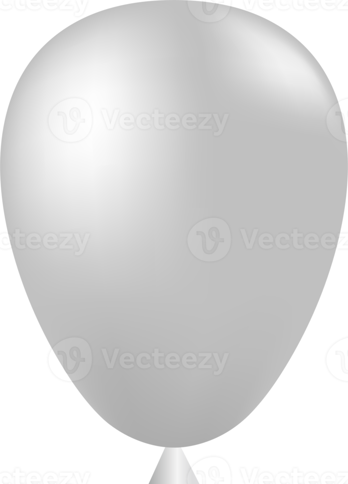 élégant ballon argenté png