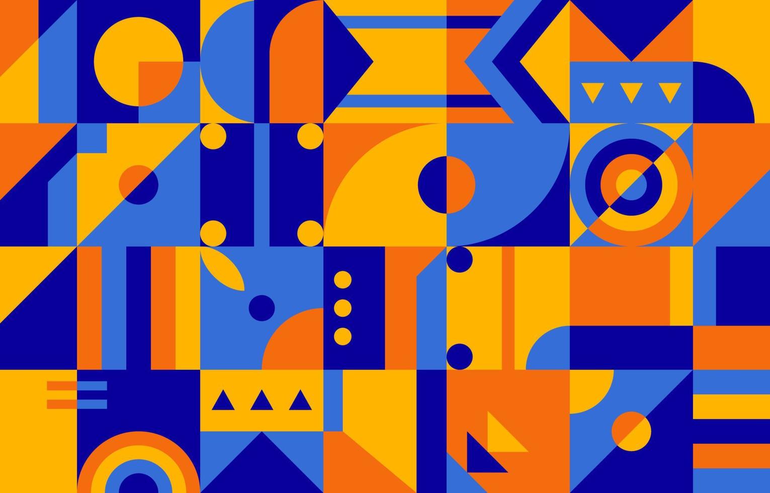 Geometric Blue Orange Background vector