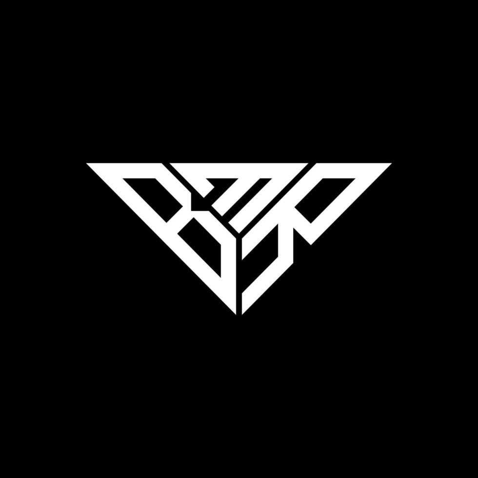 diseño creativo del logotipo de la letra bmr con gráfico vectorial, logotipo bmr simple y moderno en forma de triángulo. vector