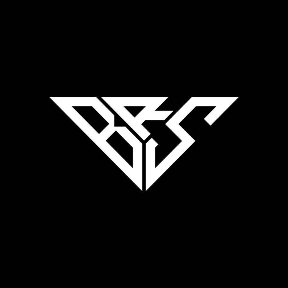 diseño creativo del logotipo de la letra brs con gráfico vectorial, logotipo simple y moderno de brs en forma de triángulo. vector