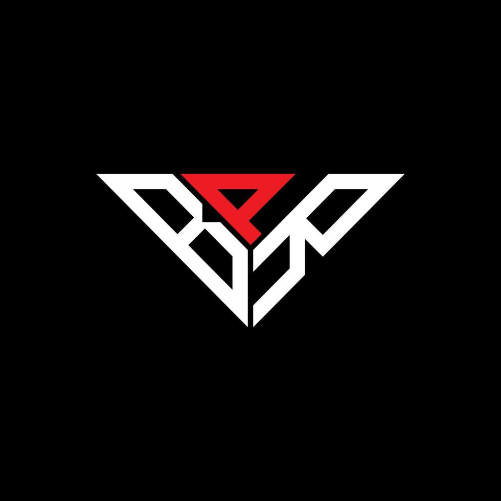 BPR letter logo creative design with vector graphic, BPR simple and modern logo in triangle shape.