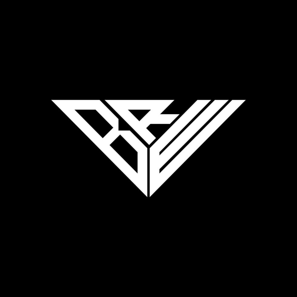 Diseño creativo del logotipo de la letra brw con gráfico vectorial, logotipo simple y moderno de brw en forma de triángulo. vector