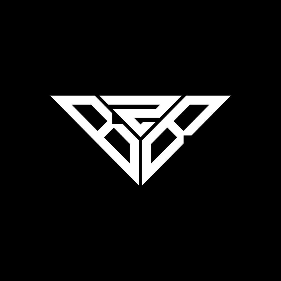 BZB letter logo creative design with vector graphic, BZB simple and modern logo in triangle shape.