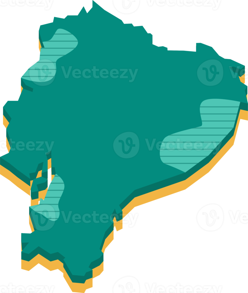 3d map of Ecuador png