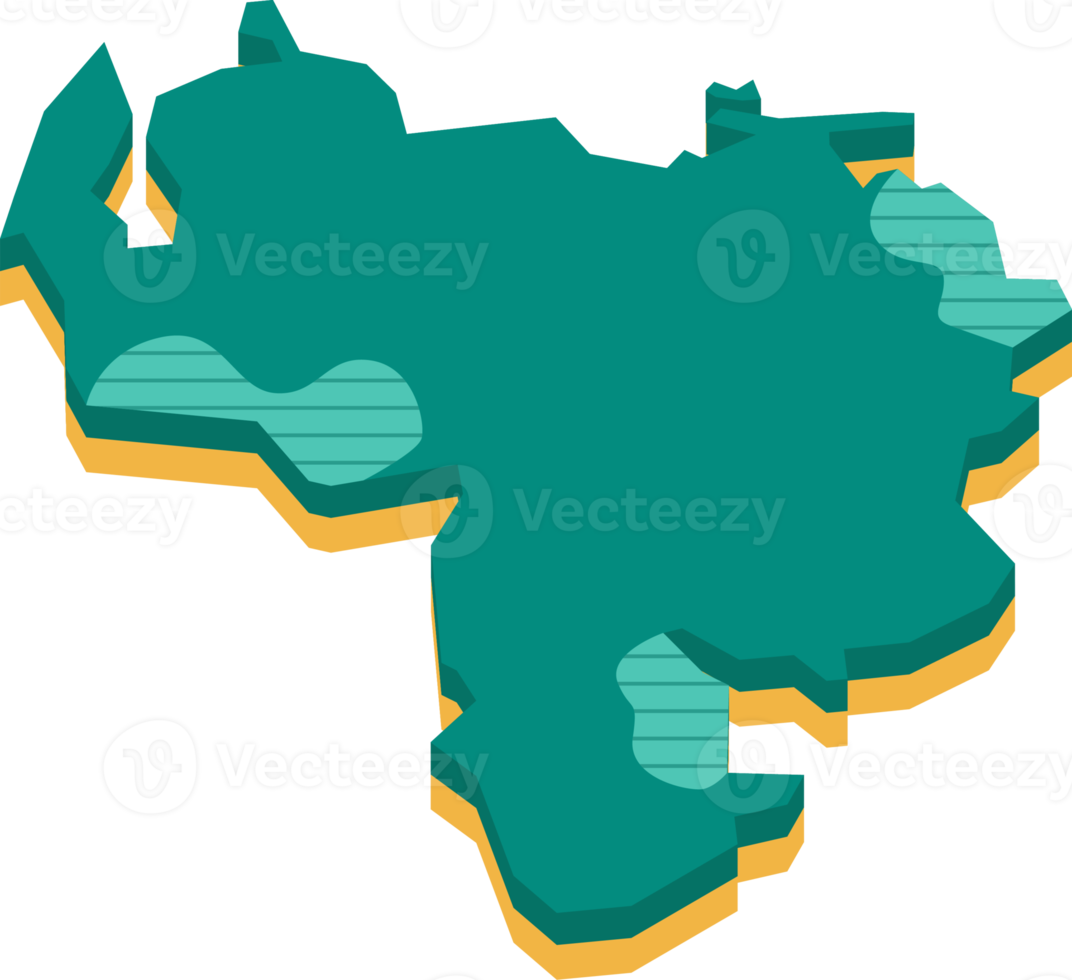 3D-Karte von Venezuela png