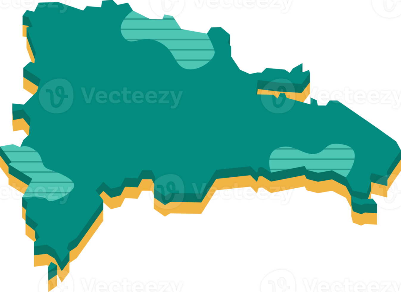3d map of Dominican Republic png