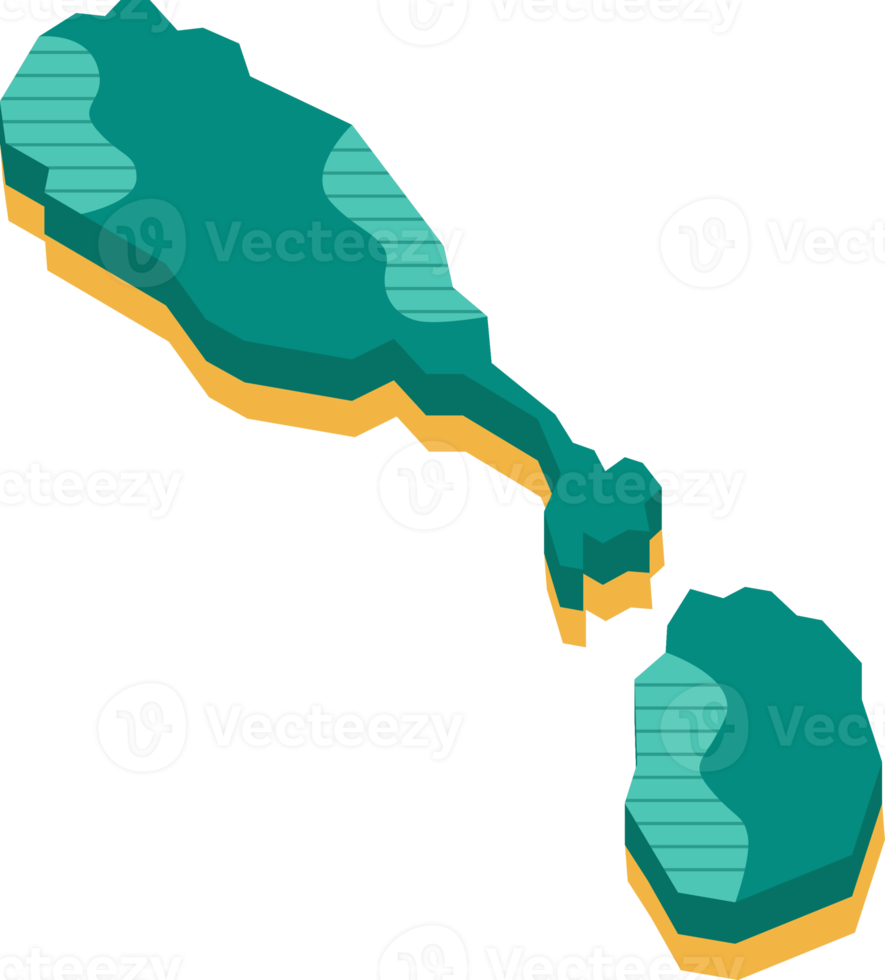 3d map of Saint Kitts and Nevis png