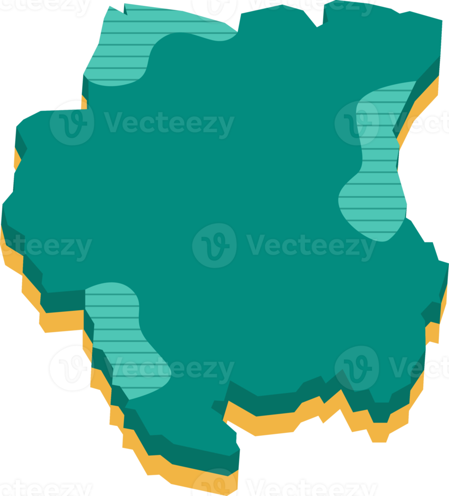 3d map of Suriname png