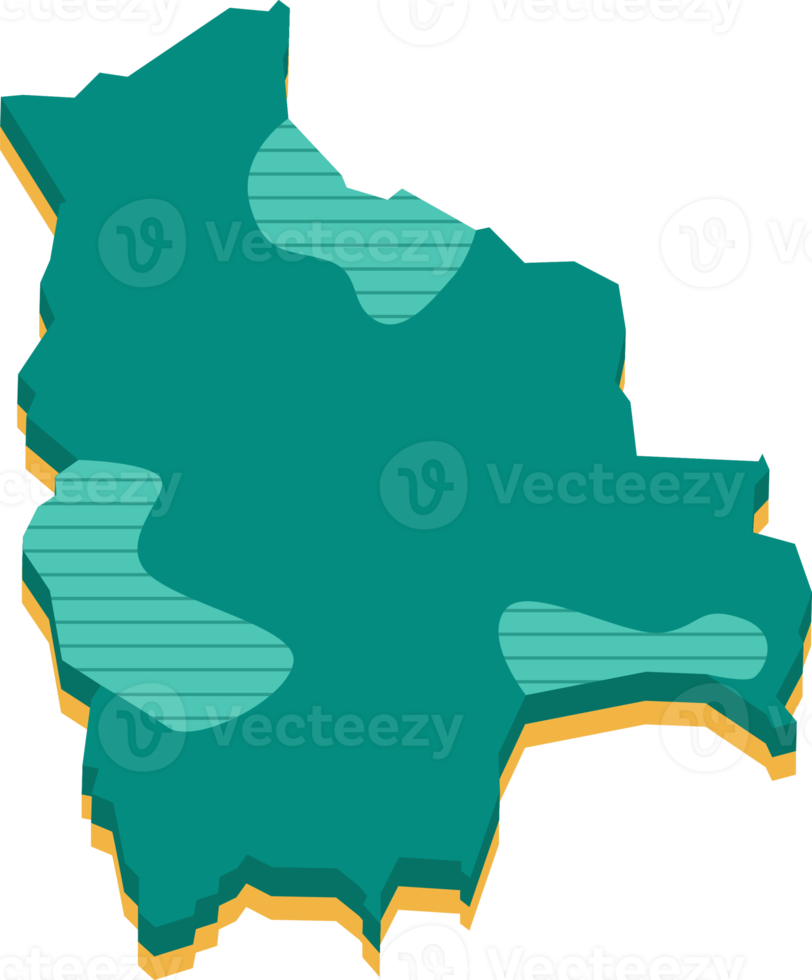 3d map of Bolivia png