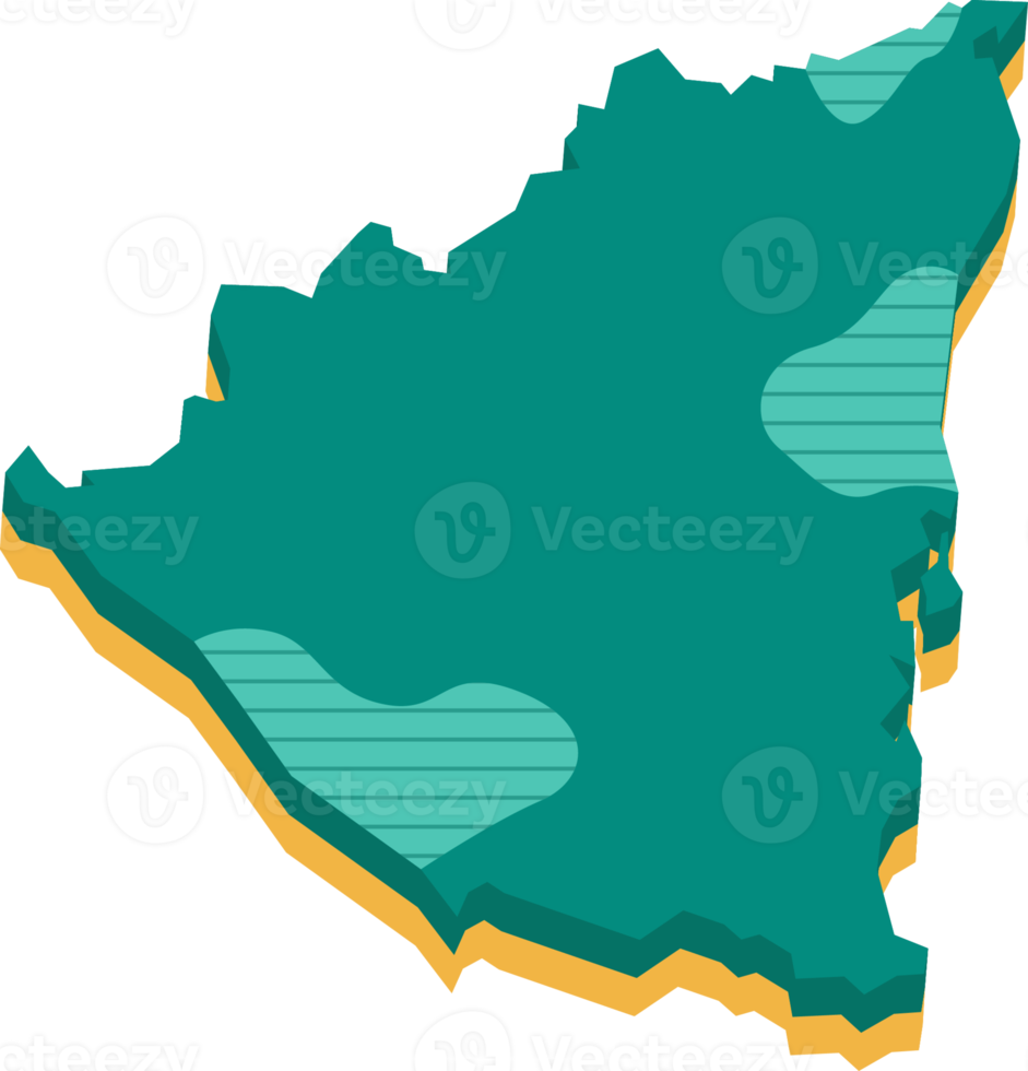 3d map of Nicaragua png