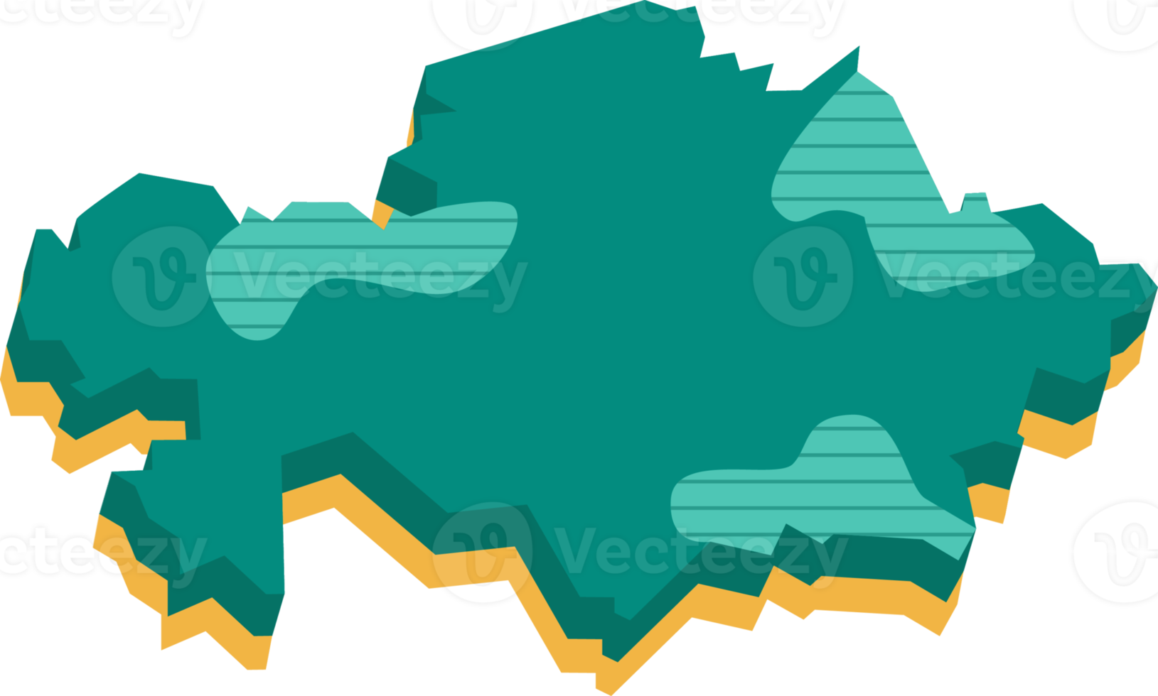 3d carta geografica di Kazakistan png