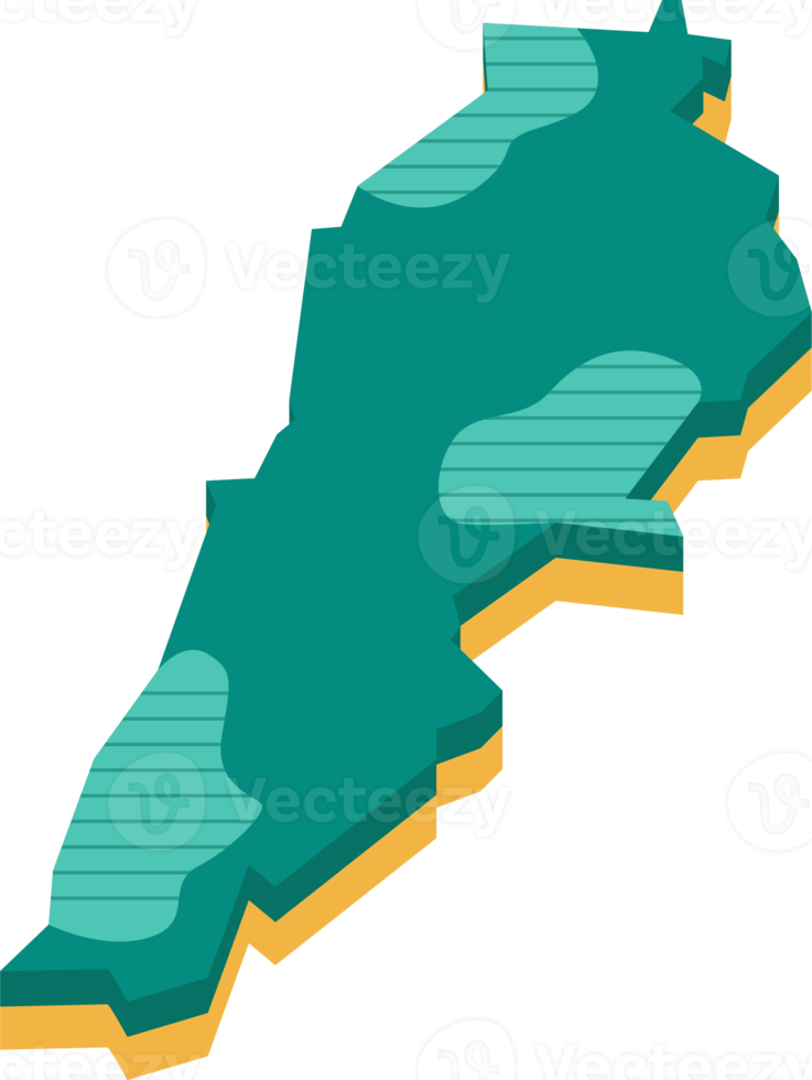 3d map of Lebanon png