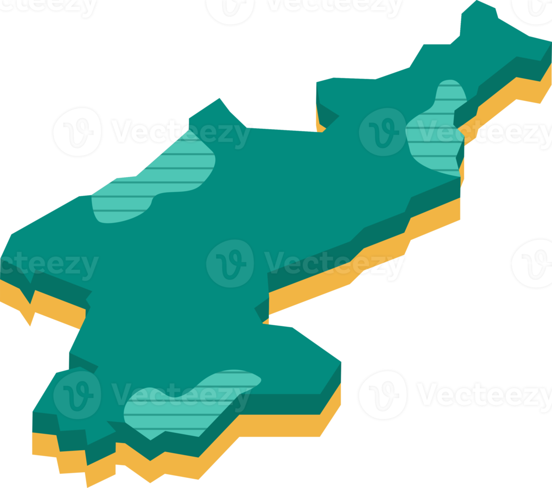 3d map of North Korea png