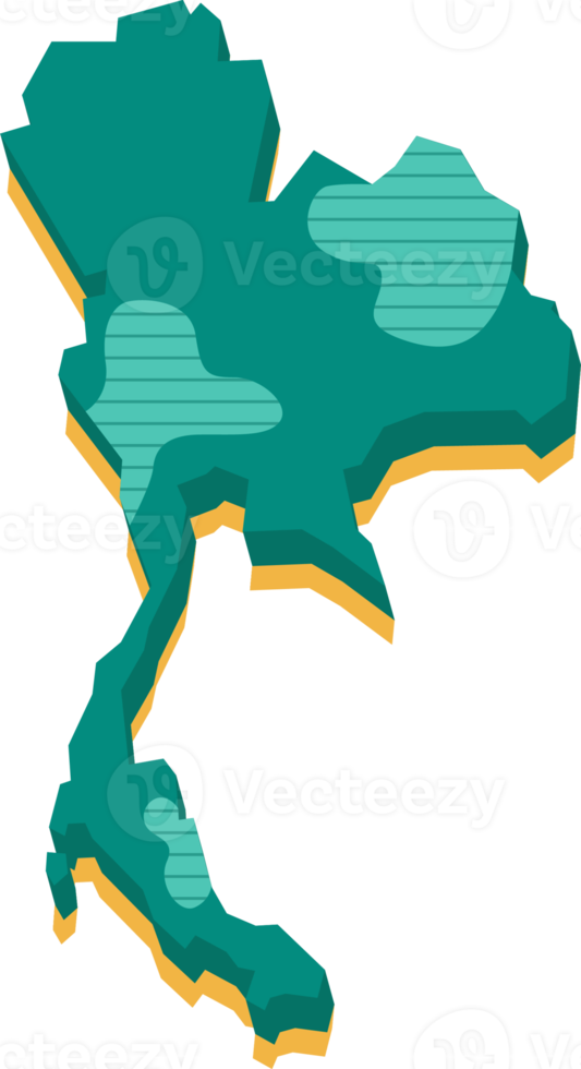 3d map of Thailand png