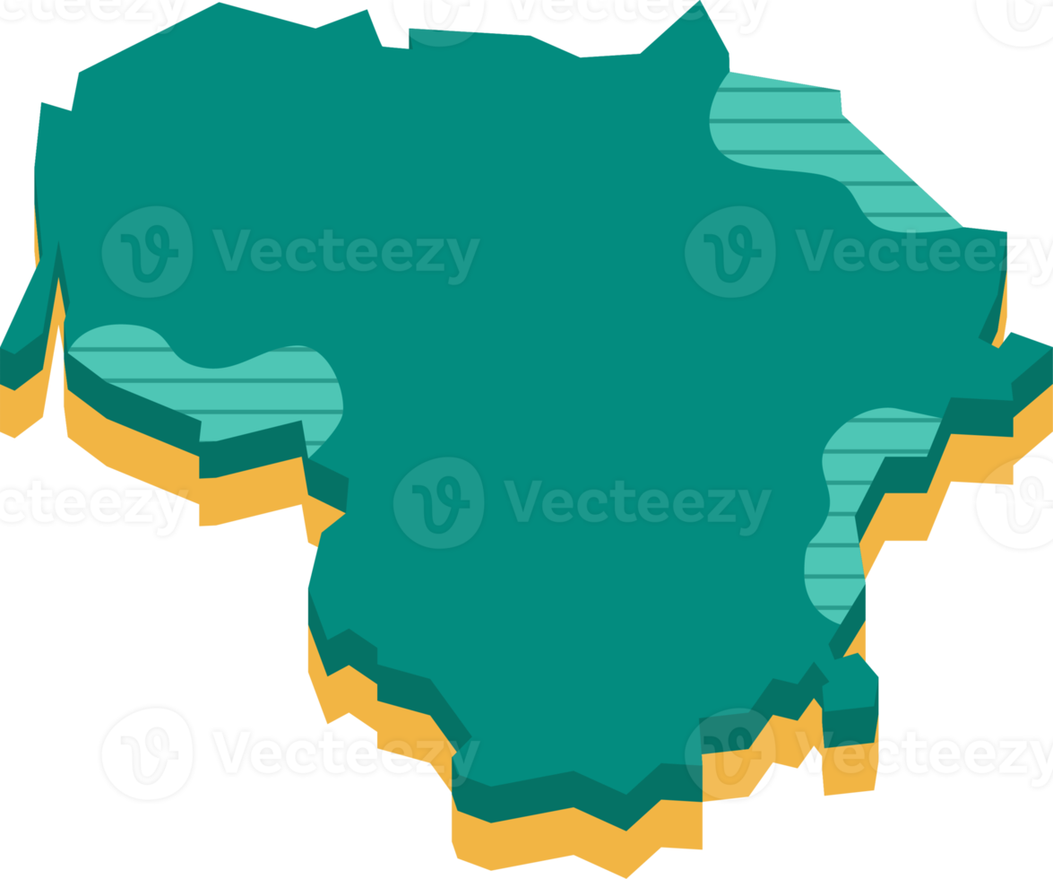 3d map of Lithuania png