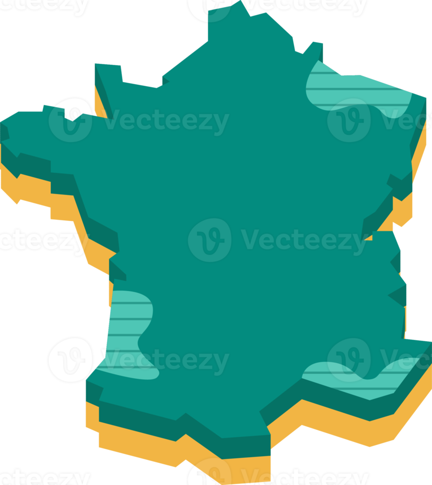 mapa 3D da França png