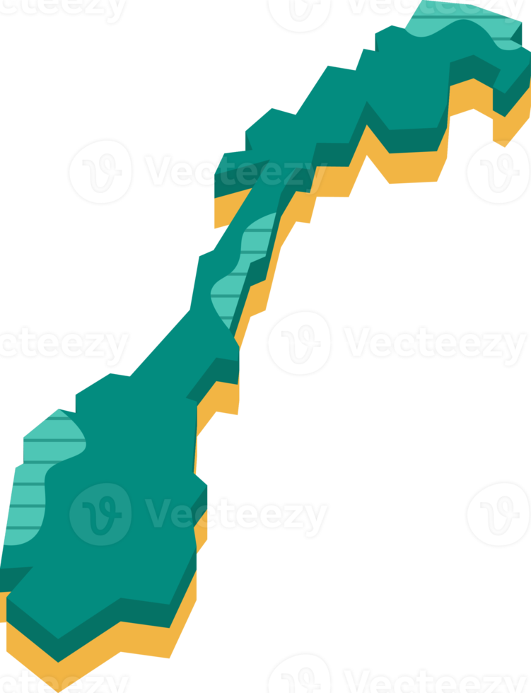 3D-Karte von Norwegen png