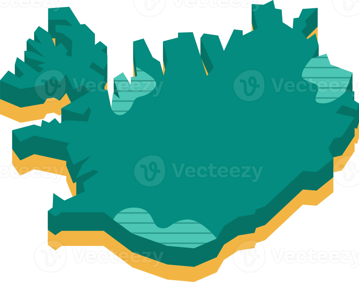 mapa 3d de islandia png