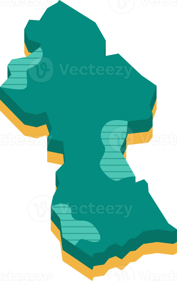 3d map of Guyana png