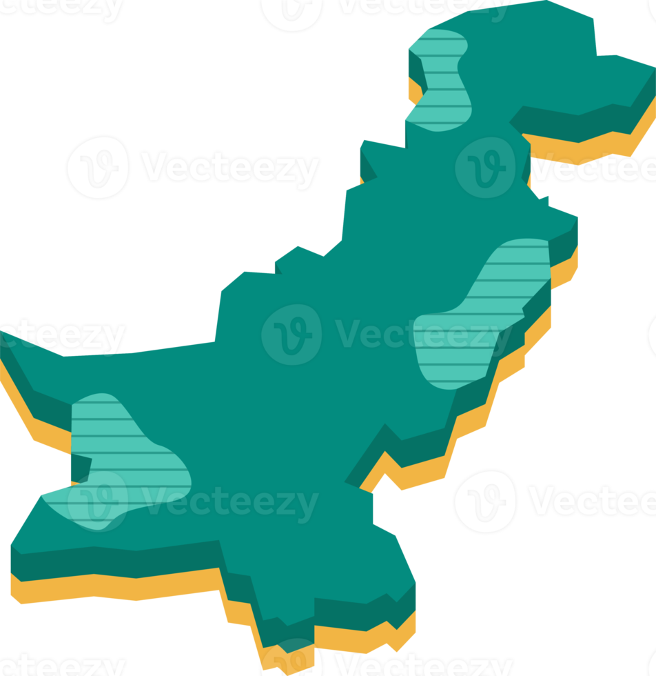 3d map of Pakistan png