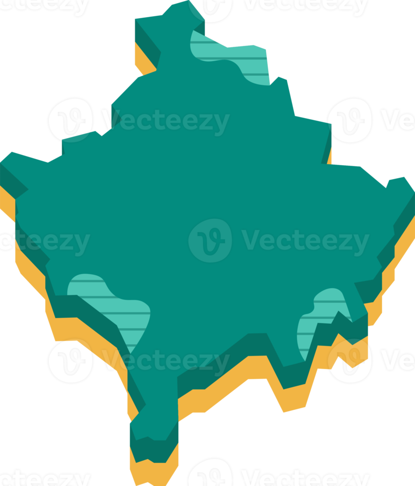 mapa 3D do Kosovo png