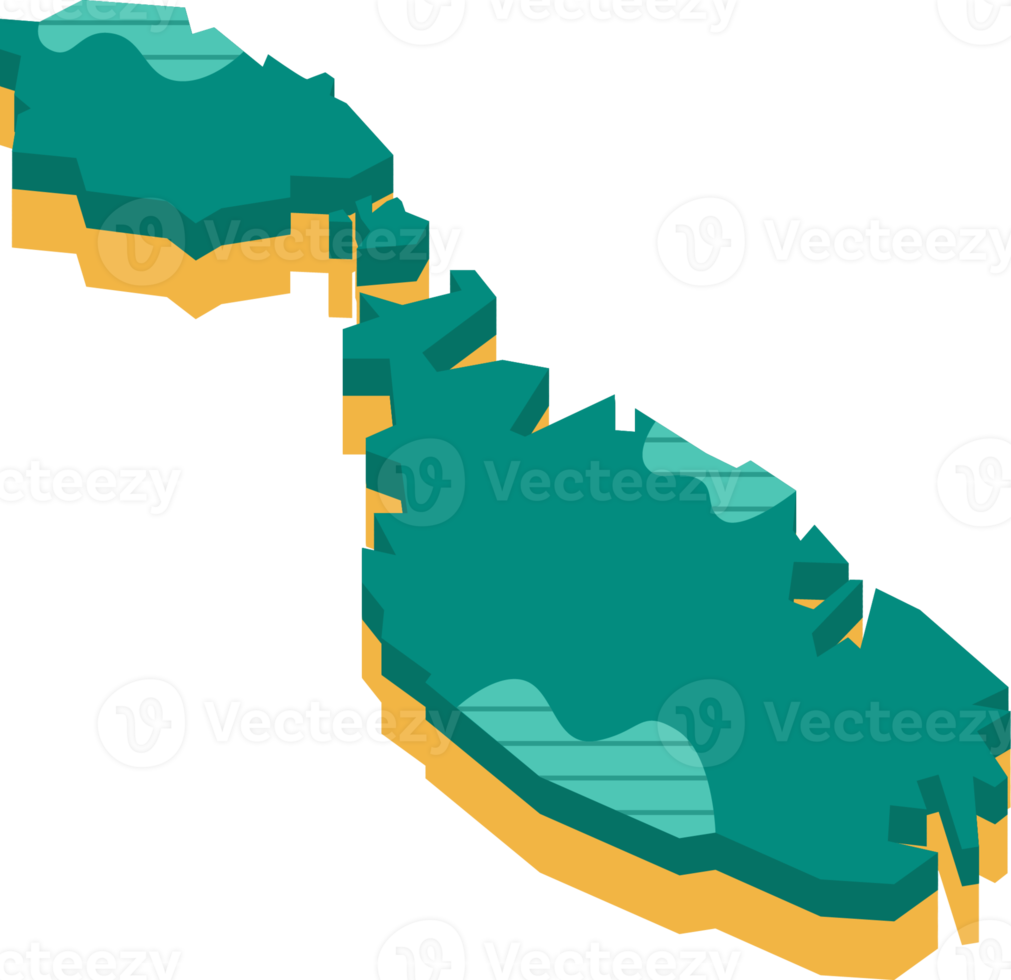 3d map of Malta png