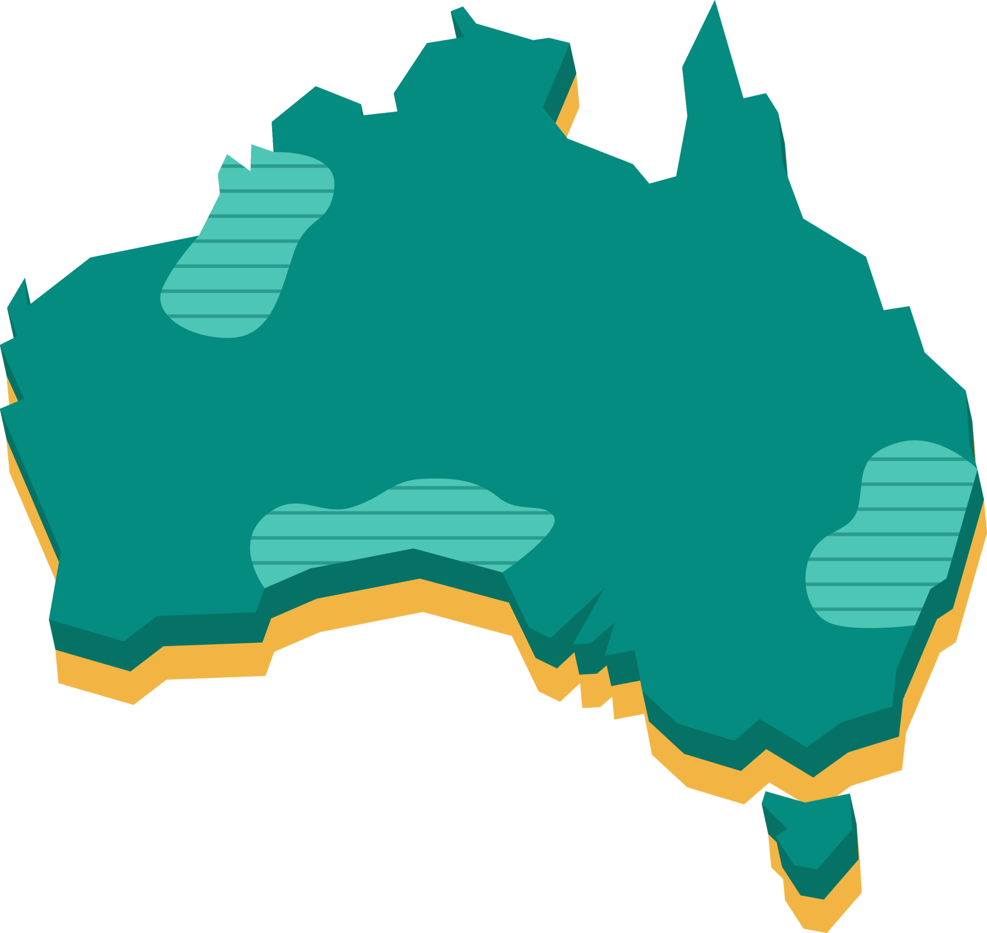 3d map of Australia 11675649 PNG