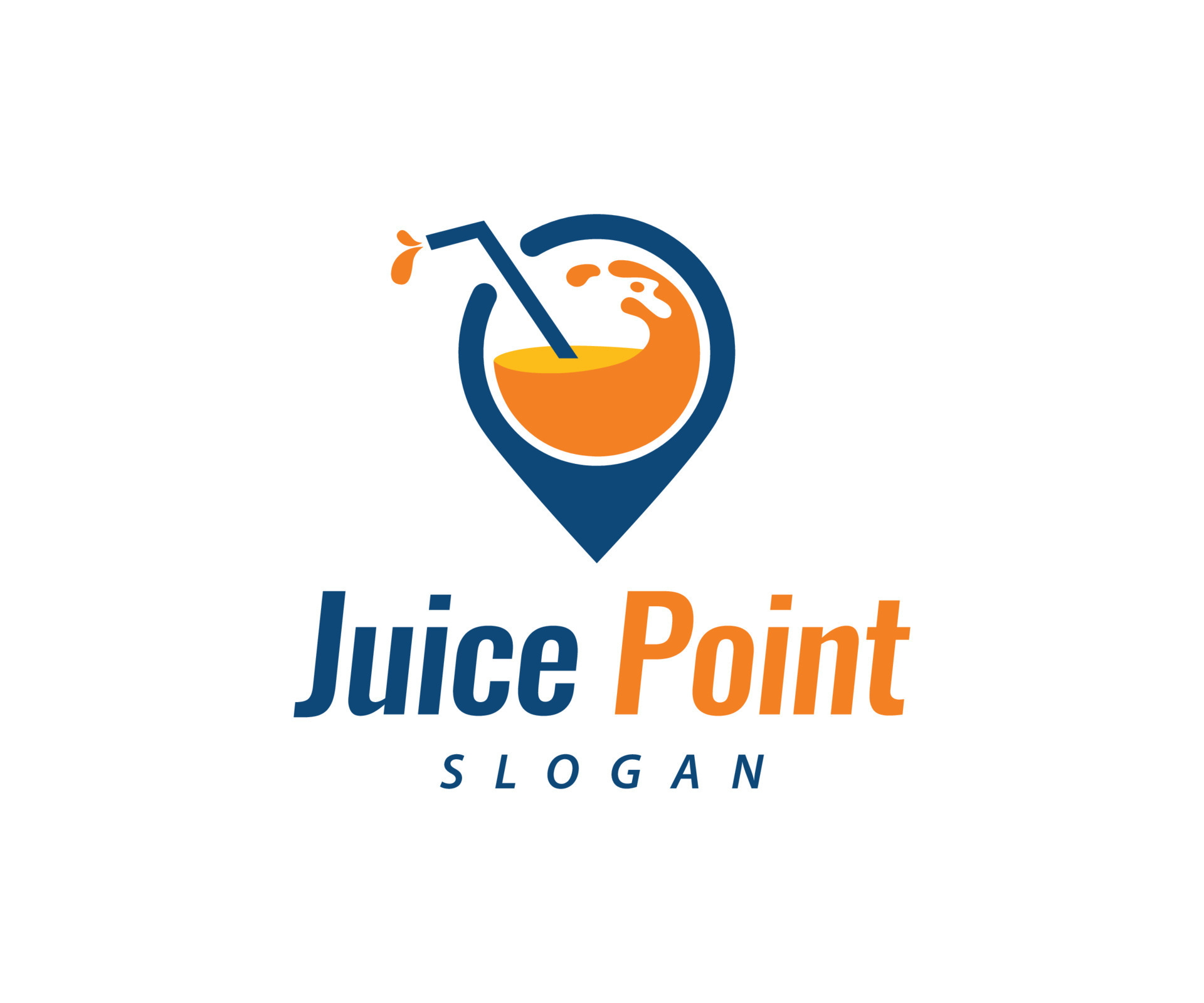 Juice Point Logo Template. Juice Cafe and Bar Logo 11675668 Vector Art