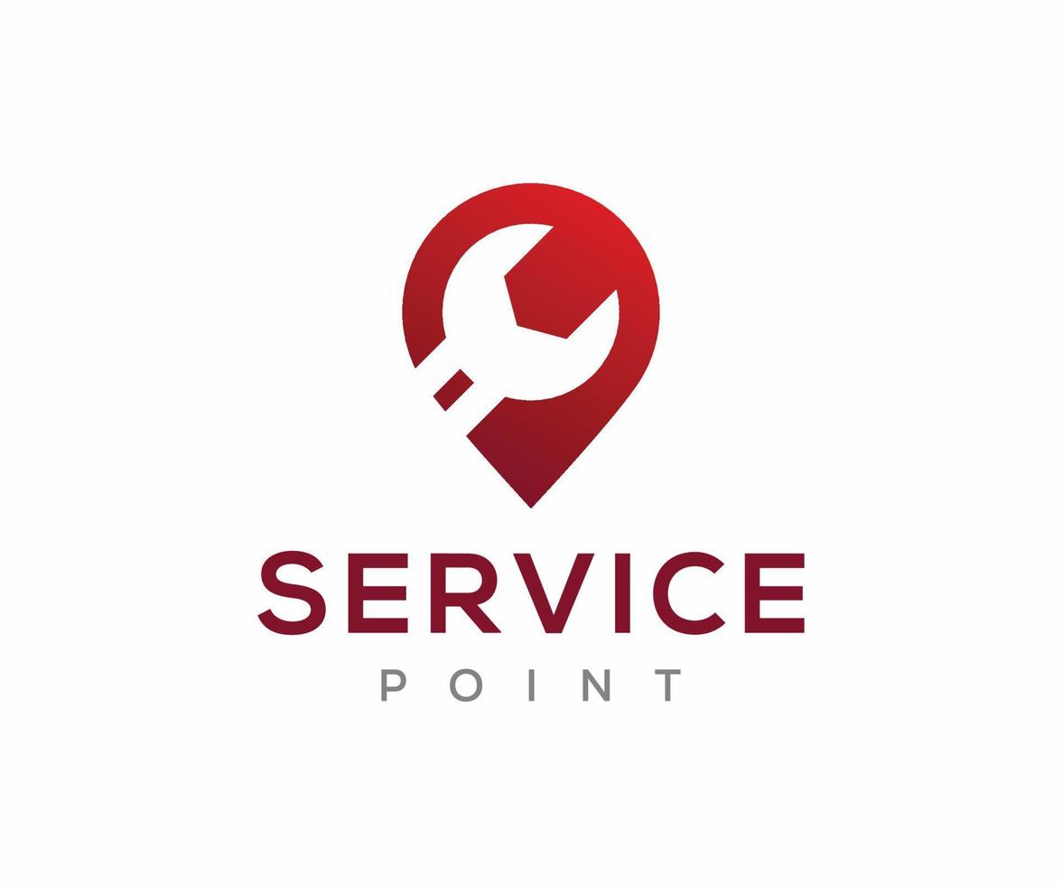Repair Service Point Logo Template vector