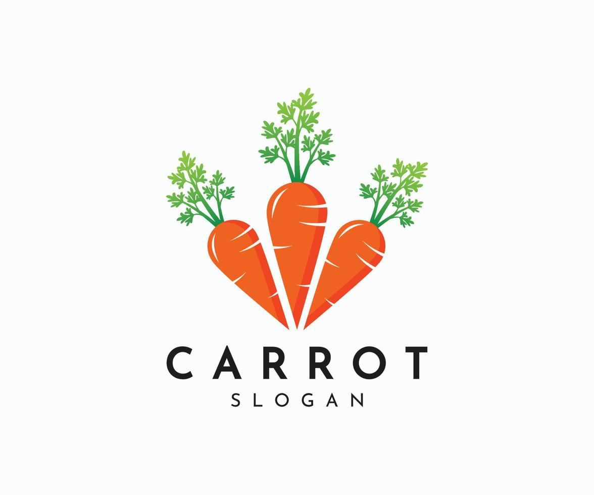 Carrot Logo Template. Carrot Logo Icon Vector Design Template