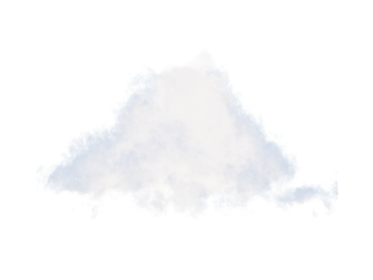 3d render white clouds isolate on transparent PNG background. white smoke render effect.