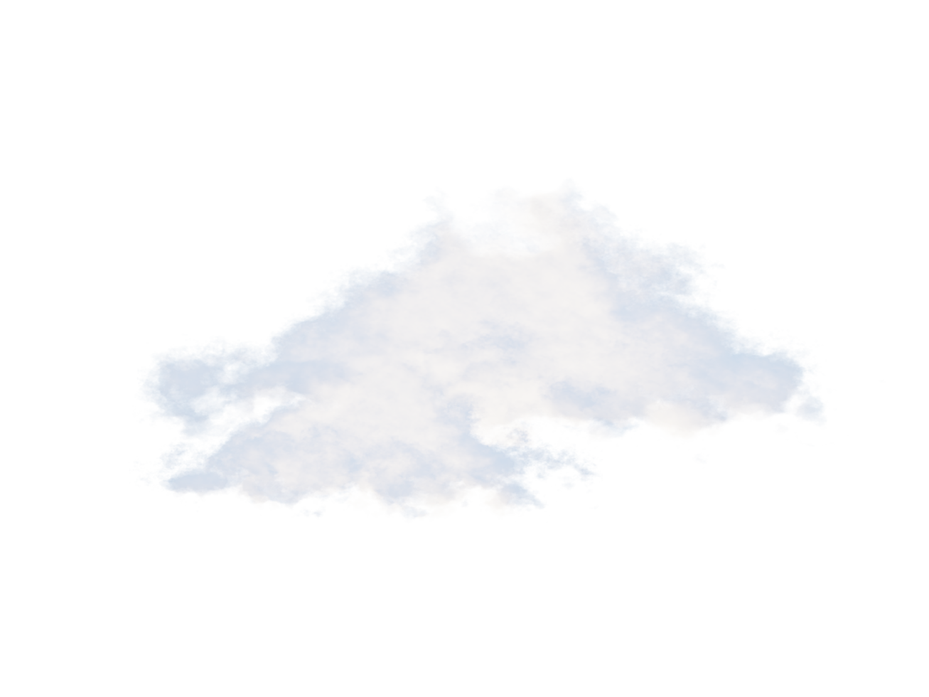 Isoler les nuages blancs de rendu 3d sur fond transparent. effet de rendu de fumée blanche. png