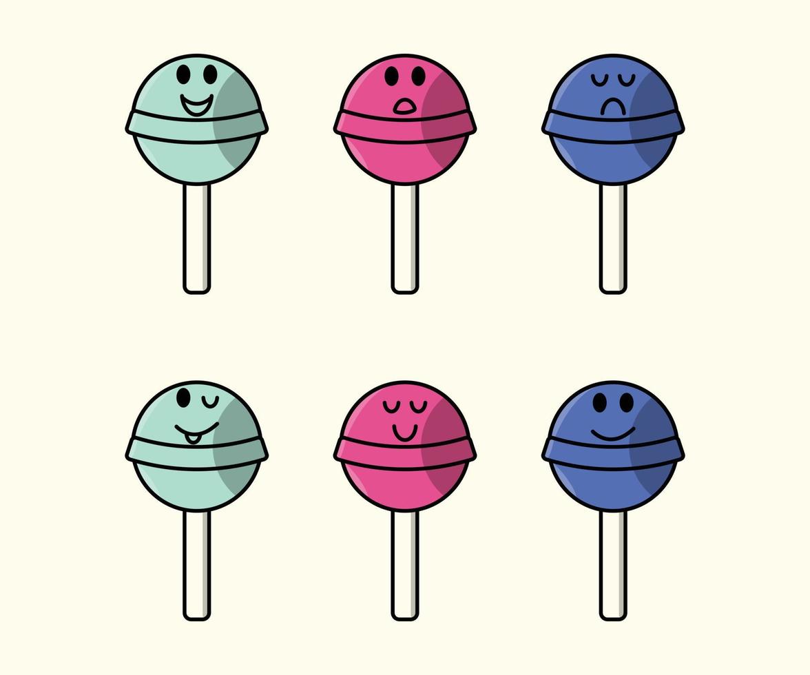 cute character of candy vector