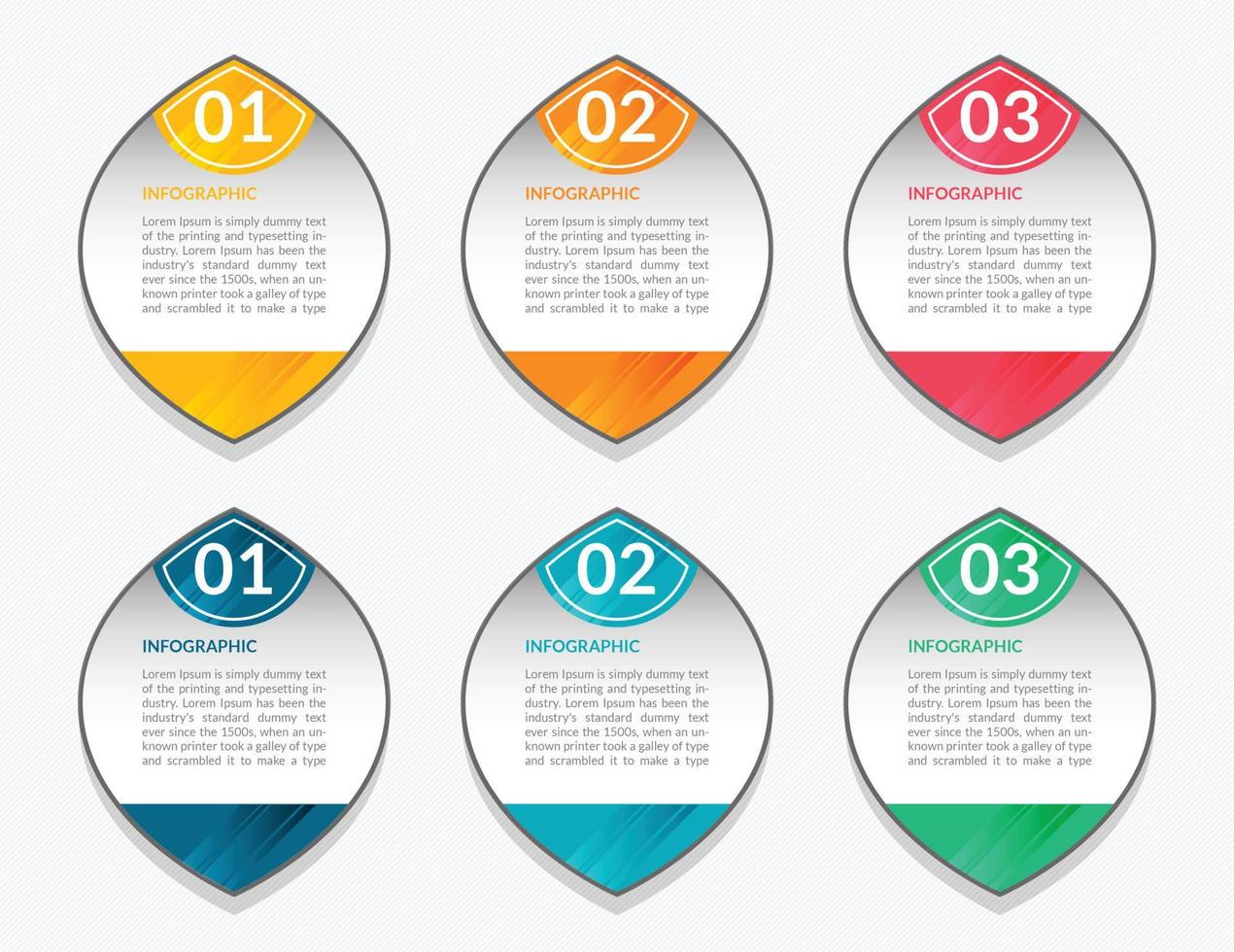 Gradient infographic template vector