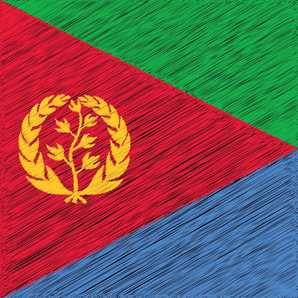 Eritrea Independence Day 24 May, Square Flag Design vector