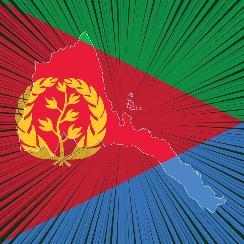 Eritrea Independence Day Map Design vector