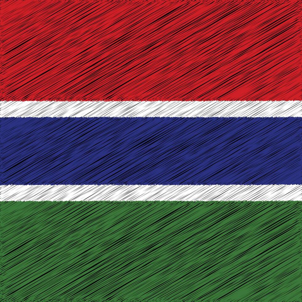 Gambia Independence Day 18 February, Square Flag Design vector
