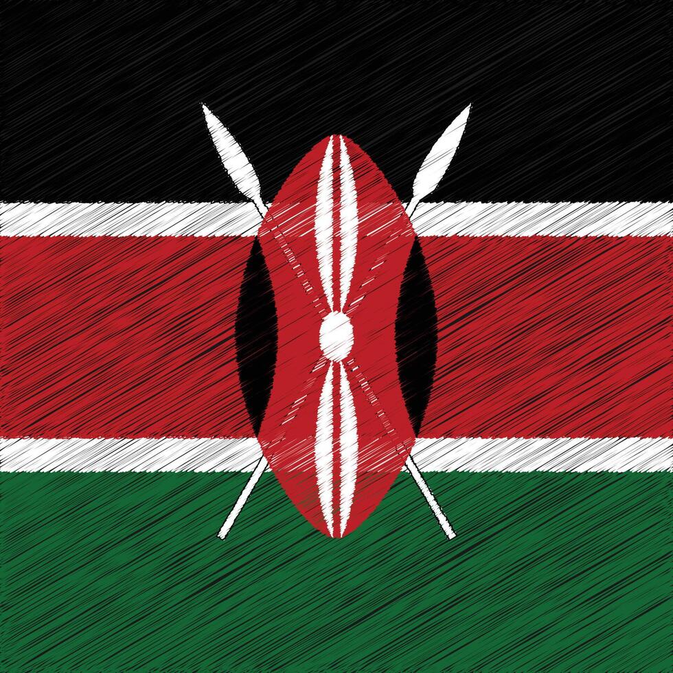 Kenya Independence Day 12 December, Square Flag Design vector