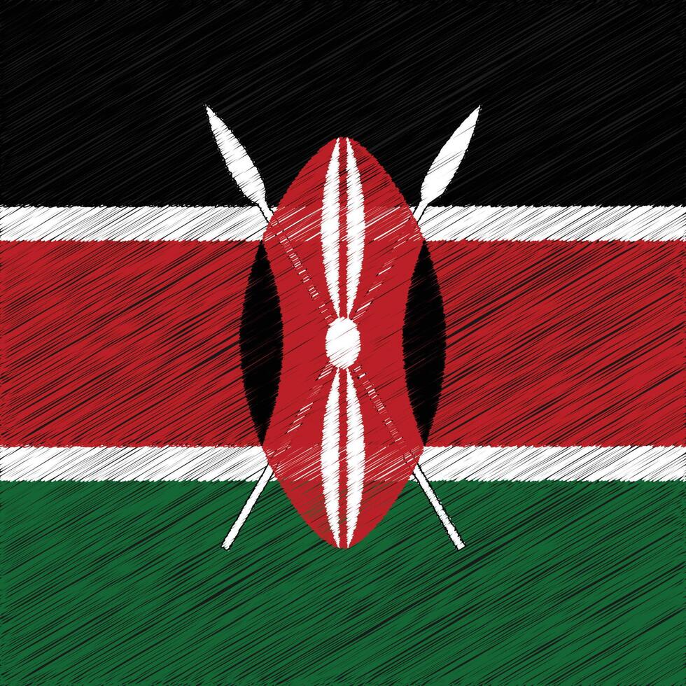 Kenya Independence Day 12 December, Square Flag Design vector