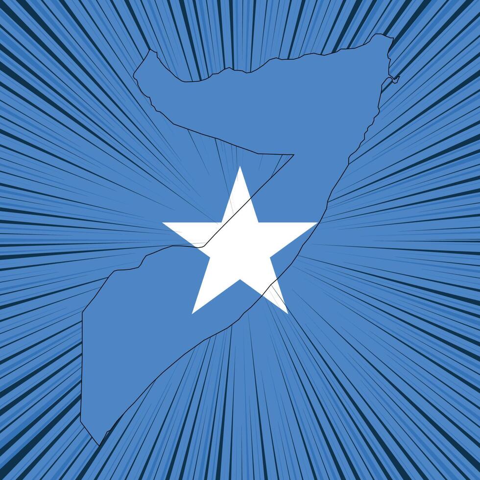 Somalia Independence Day Map Design vector