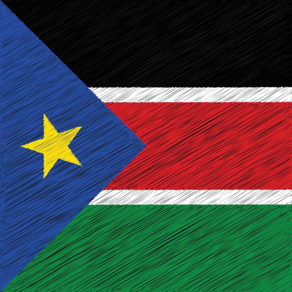 South Sudan Independence Day 9 July, Square Flag Design vector